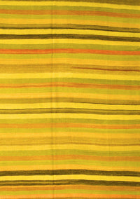 Abstract Yellow Contemporary Rug, con881yw