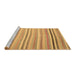 Sideview of Machine Washable Abstract Brown Contemporary Rug, wshcon881brn