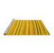 Sideview of Machine Washable Abstract Yellow Contemporary Rug, wshcon881yw