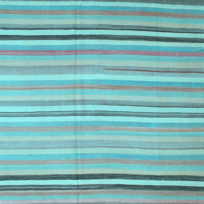 Square Abstract Light Blue Contemporary Rug, con881lblu