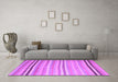 Machine Washable Abstract Purple Contemporary Area Rugs in a Living Room, wshcon881pur