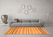 Machine Washable Abstract Orange Contemporary Area Rugs in a Living Room, wshcon881org