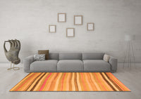 Machine Washable Abstract Orange Contemporary Rug, wshcon881org