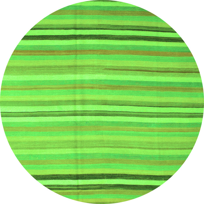 Machine Washable Abstract Green Contemporary Area Rugs, wshcon881grn
