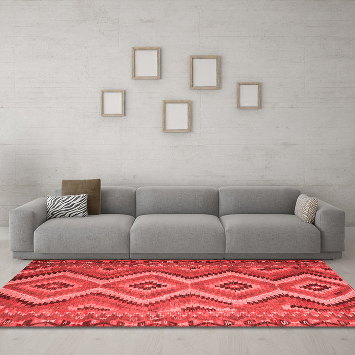 Country Red Washable Rugs