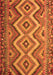 Serging Thickness of Machine Washable Southwestern Orange Country Area Rugs, wshcon882org