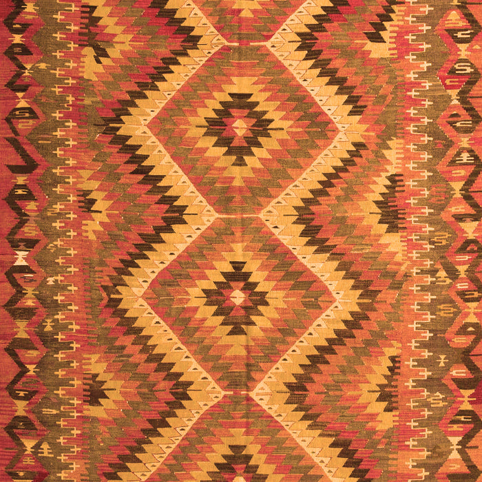 Serging Thickness of Machine Washable Southwestern Orange Country Area Rugs, wshcon882org