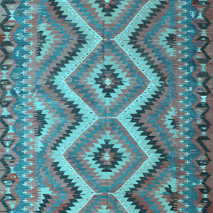 Southwestern Light Blue Country Rug, con882lblu