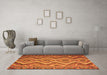 Machine Washable Southwestern Orange Country Area Rugs in a Living Room, wshcon882org