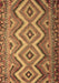 Machine Washable Southwestern Brown Country Rug, wshcon882brn