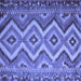 Square Southwestern Blue Country Rug, con882blu