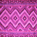 Square Southwestern Pink Country Rug, con882pnk