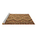 Sideview of Machine Washable Southwestern Brown Country Rug, wshcon882brn