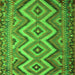 Serging Thickness of Southwestern Green Country Rug, con882grn