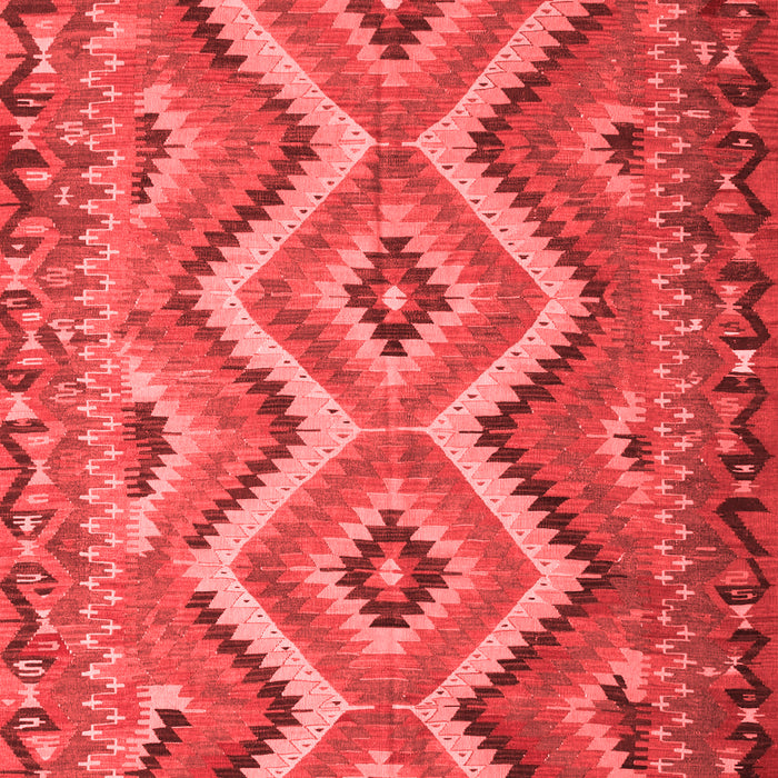 Machine Washable Southwestern Red Country Rug, wshcon882red
