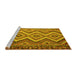 Sideview of Machine Washable Southwestern Yellow Country Rug, wshcon882yw