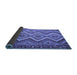 Sideview of Southwestern Blue Country Rug, con882blu