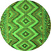 Machine Washable Southwestern Green Country Area Rugs, wshcon882grn