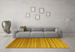 Machine Washable Abstract Yellow Contemporary Rug in a Living Room, wshcon883yw