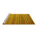 Sideview of Machine Washable Abstract Yellow Contemporary Rug, wshcon883yw