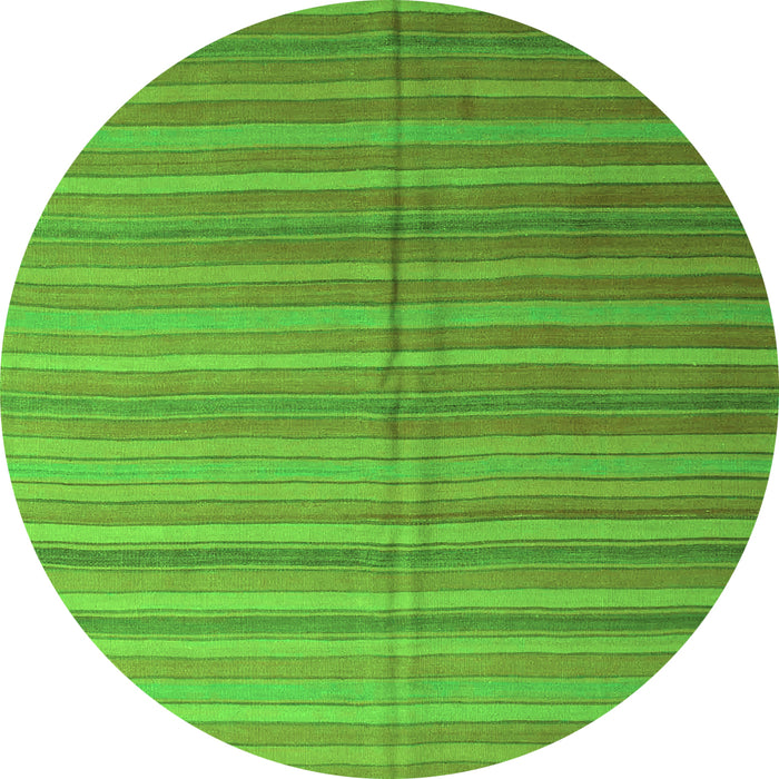 Square Abstract Green Contemporary Rug, con883grn
