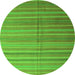 Square Abstract Green Contemporary Rug, con883grn