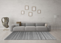 Machine Washable Abstract Gray Contemporary Rug in a Living Room,, wshcon883gry