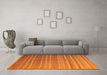 Machine Washable Abstract Orange Contemporary Area Rugs in a Living Room, wshcon883org