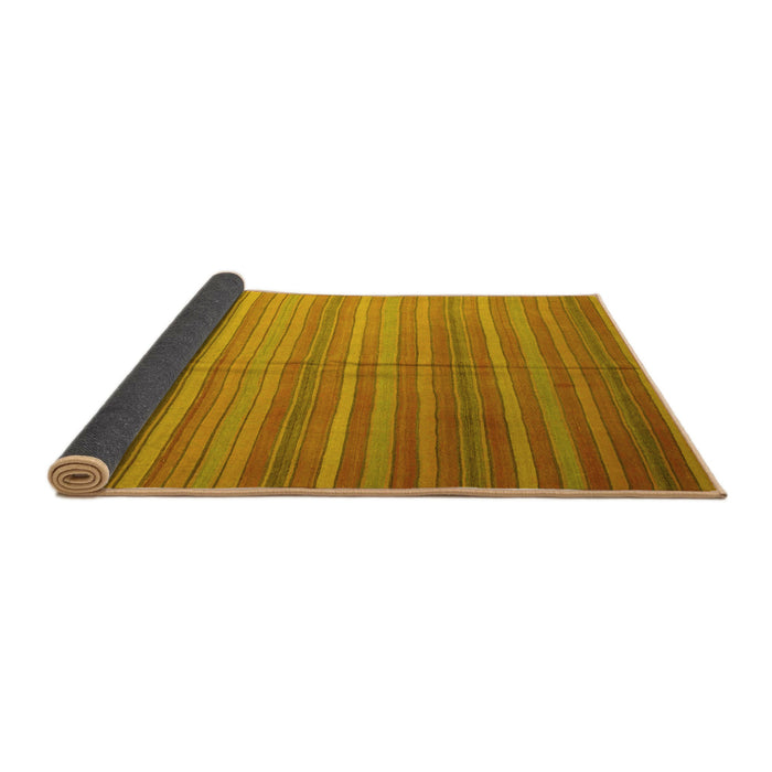 Sideview of Abstract Yellow Contemporary Rug, con883yw