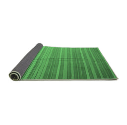 Sideview of Abstract Emerald Green Contemporary Rug, con883emgrn