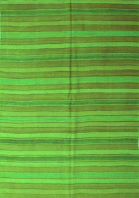 Abstract Green Contemporary Rug, con883grn