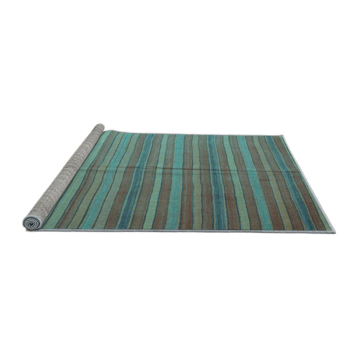 Sideview of Machine Washable Abstract Light Blue Contemporary Rug, wshcon883lblu