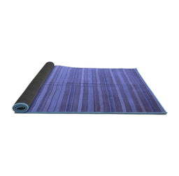 Sideview of Abstract Blue Contemporary Rug, con883blu
