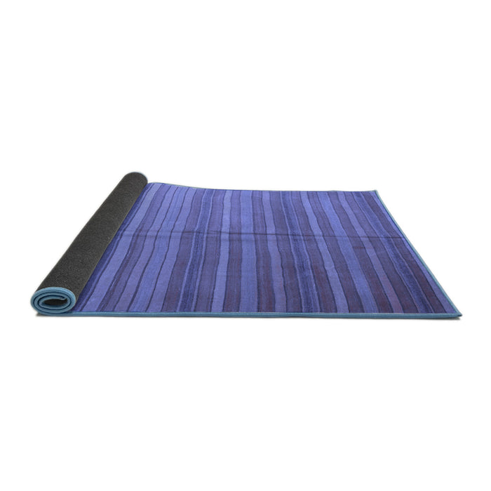 Sideview of Abstract Blue Contemporary Rug, con883blu