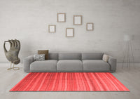 Machine Washable Abstract Red Contemporary Rug, wshcon883red