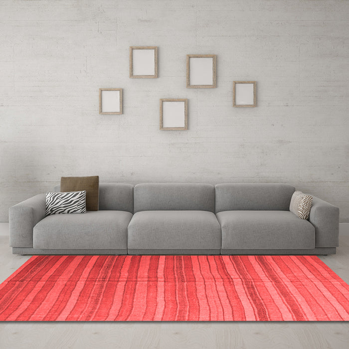 Contemporary Red Washable Rugs