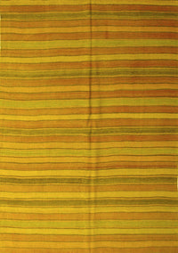 Abstract Yellow Contemporary Rug, con883yw