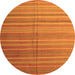 Square Abstract Orange Contemporary Rug, con883org