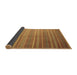 Sideview of Abstract Brown Contemporary Rug, con883brn