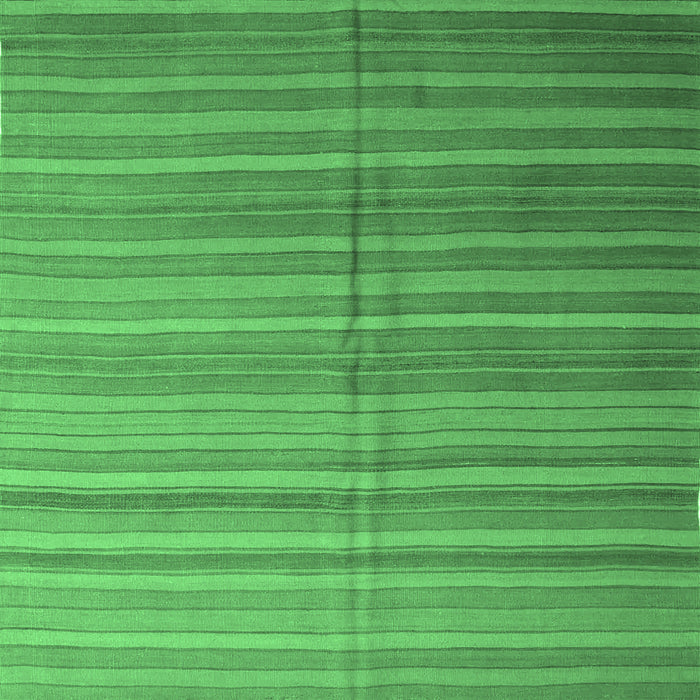Square Abstract Emerald Green Contemporary Rug, con883emgrn