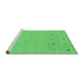 Sideview of Machine Washable Solid Emerald Green Modern Area Rugs, wshcon884emgrn