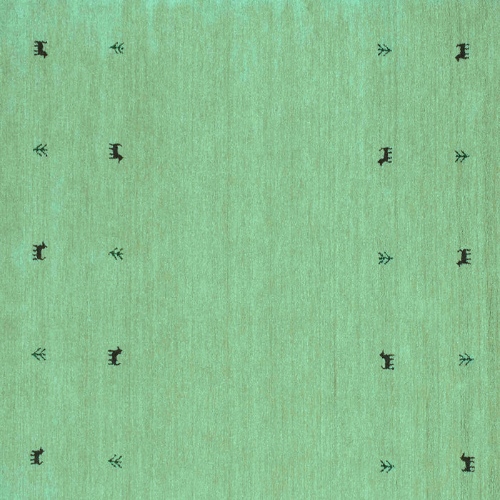 Square Solid Turquoise Modern Rug, con884turq