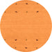 Square Solid Orange Modern Rug, con884org