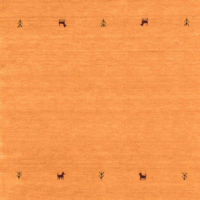 Serging Thickness of Machine Washable Solid Orange Modern Area Rugs, wshcon884org