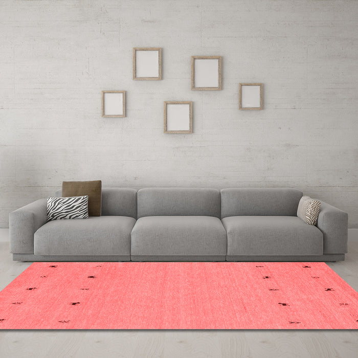 Modern Red Washable Rugs