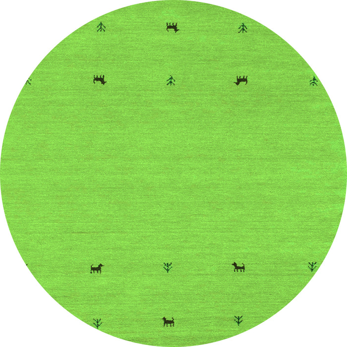 Machine Washable Solid Green Modern Area Rugs, wshcon884grn