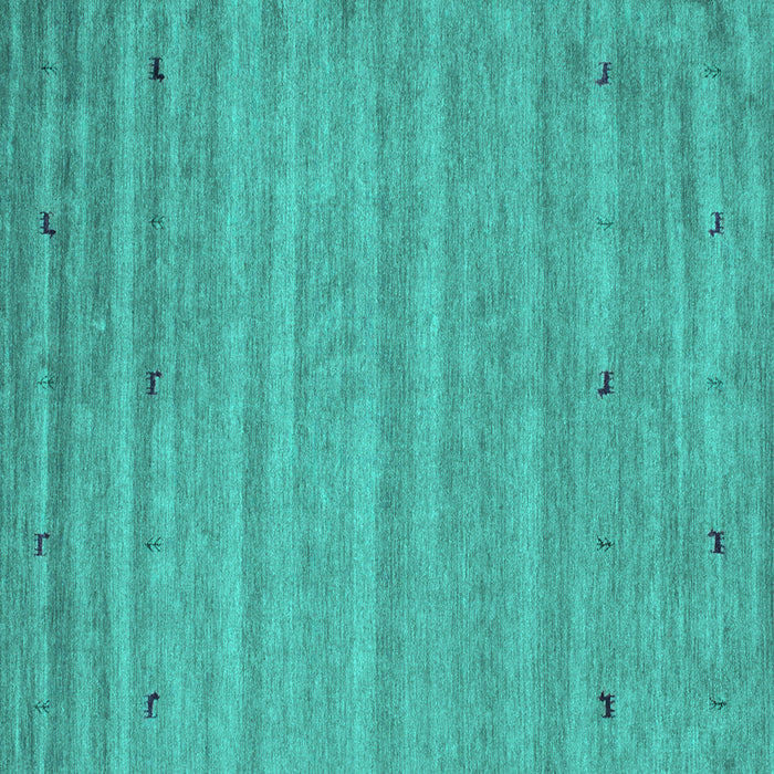 Square Abstract Turquoise Contemporary Rug, con885turq