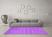 Machine Washable Abstract Purple Contemporary Rug, wshcon885pur