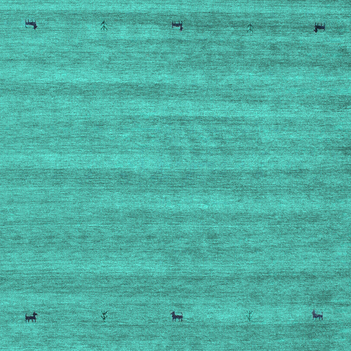 Abstract Turquoise Contemporary Rug, con885turq