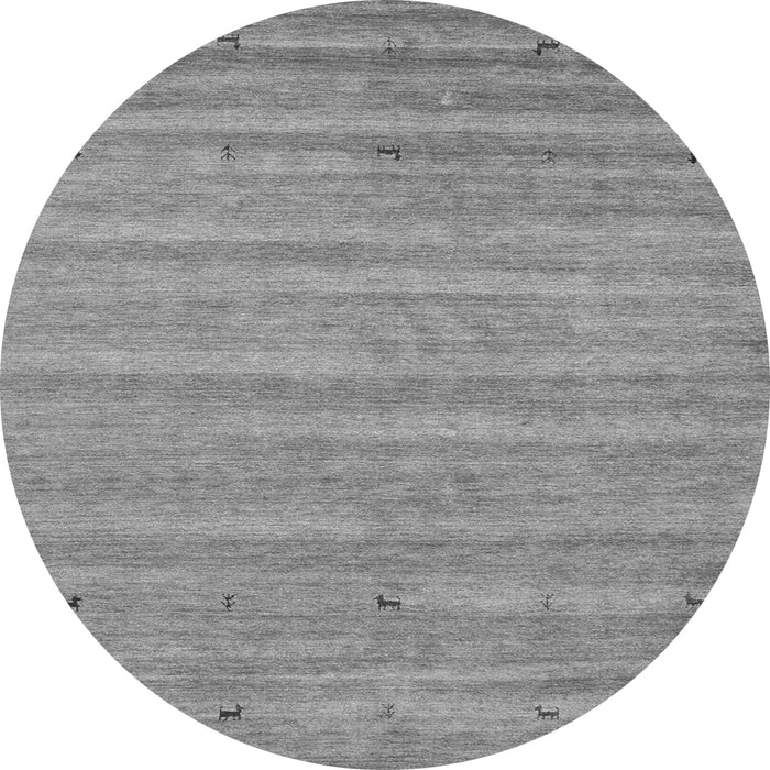 Square Abstract Gray Contemporary Rug, con885gry
